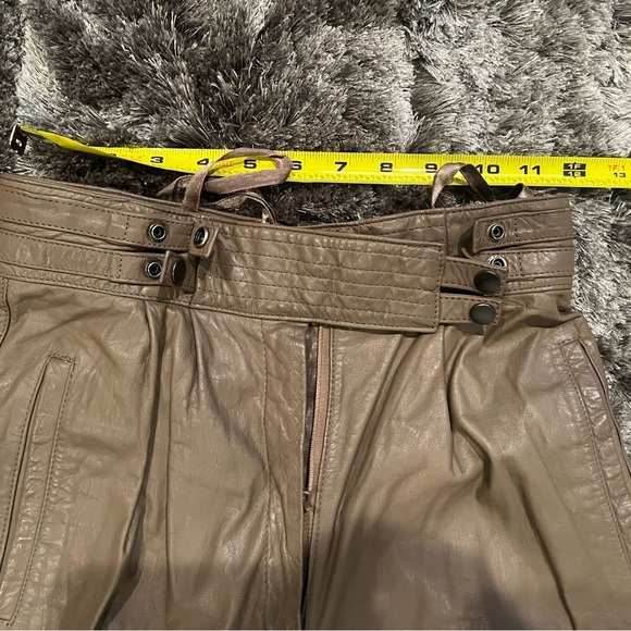 Vintage Arlando Motorcycle Dress Pant High Rise Leather Pant - Picture 9 of 11